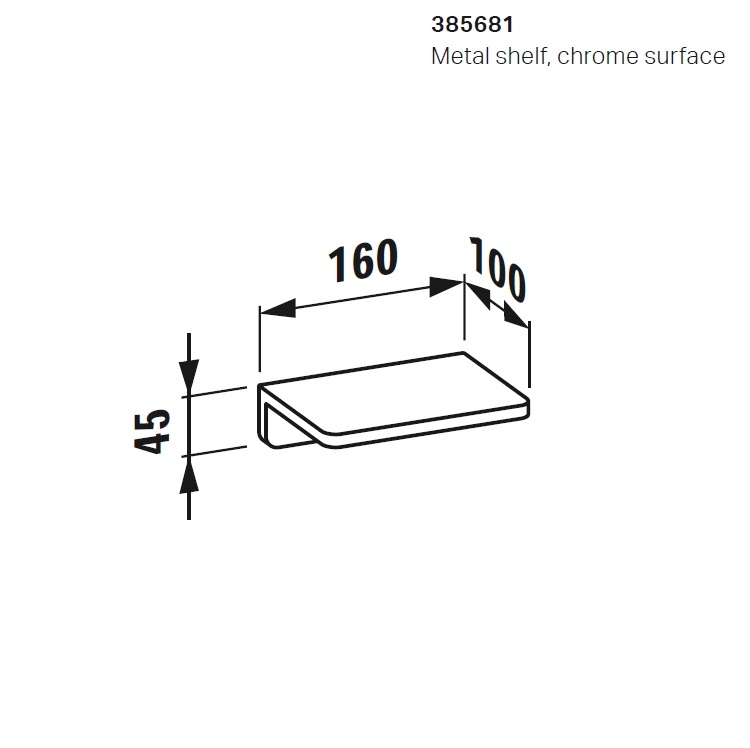 Laufen "Lb3" 3.8568.1.004.000.1 Metal Shelf