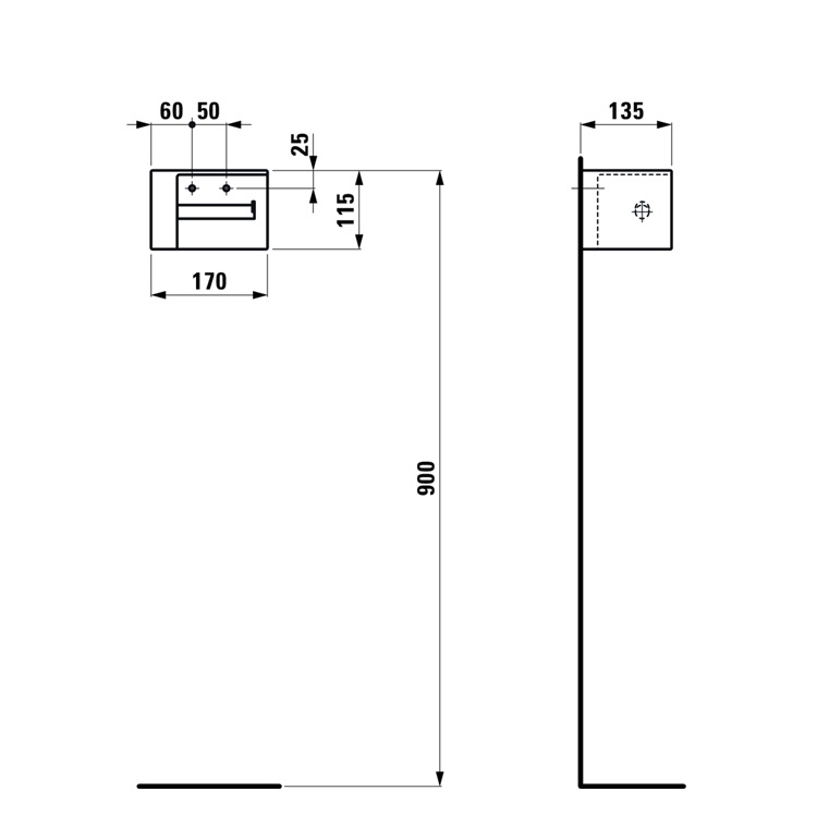 Laufen "Val" 8.7228.0.000.000.1 Toilet Roll Holder
