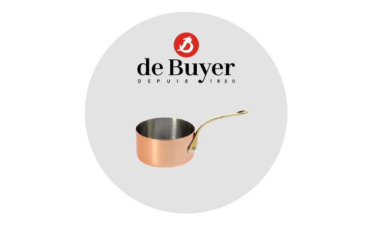 INOCUIVRE SERVICE Copper Saucepan with Brass Handles - Mini