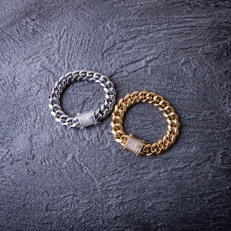 12mm Metal Cuban Breacelet