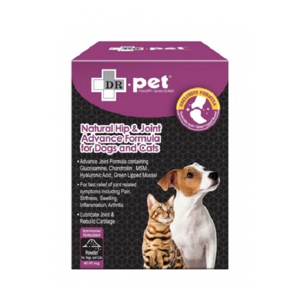 DR. Pet Natural Hip& Joint Advance Formula For Dogs & Cats 165g