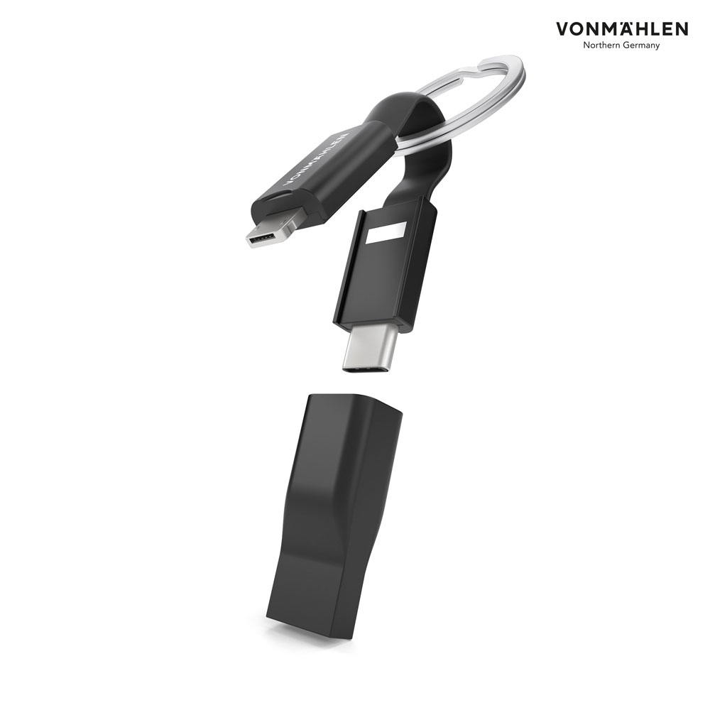 德國VONMAHLEN U拉圈多合一充電線-黑色