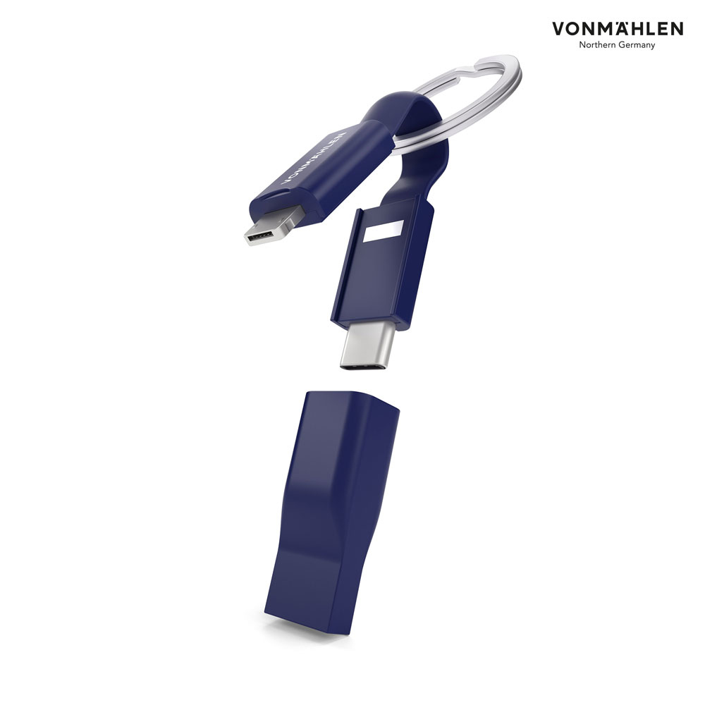 德國VONMAHLEN U拉圈多合一充電線-藏青