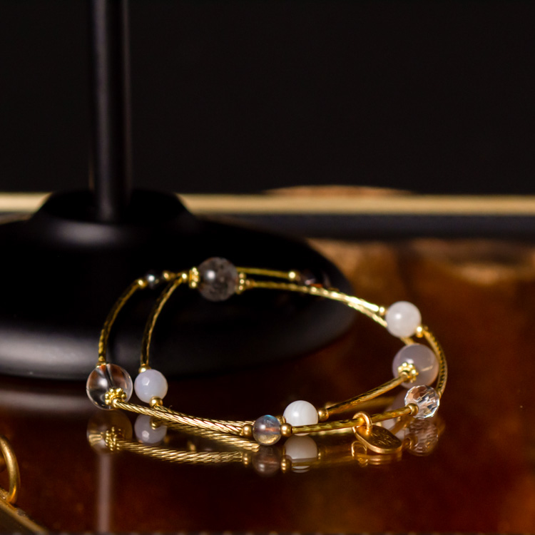 漫遊宇宙 // C1198黃銅雙圈設計手鍊