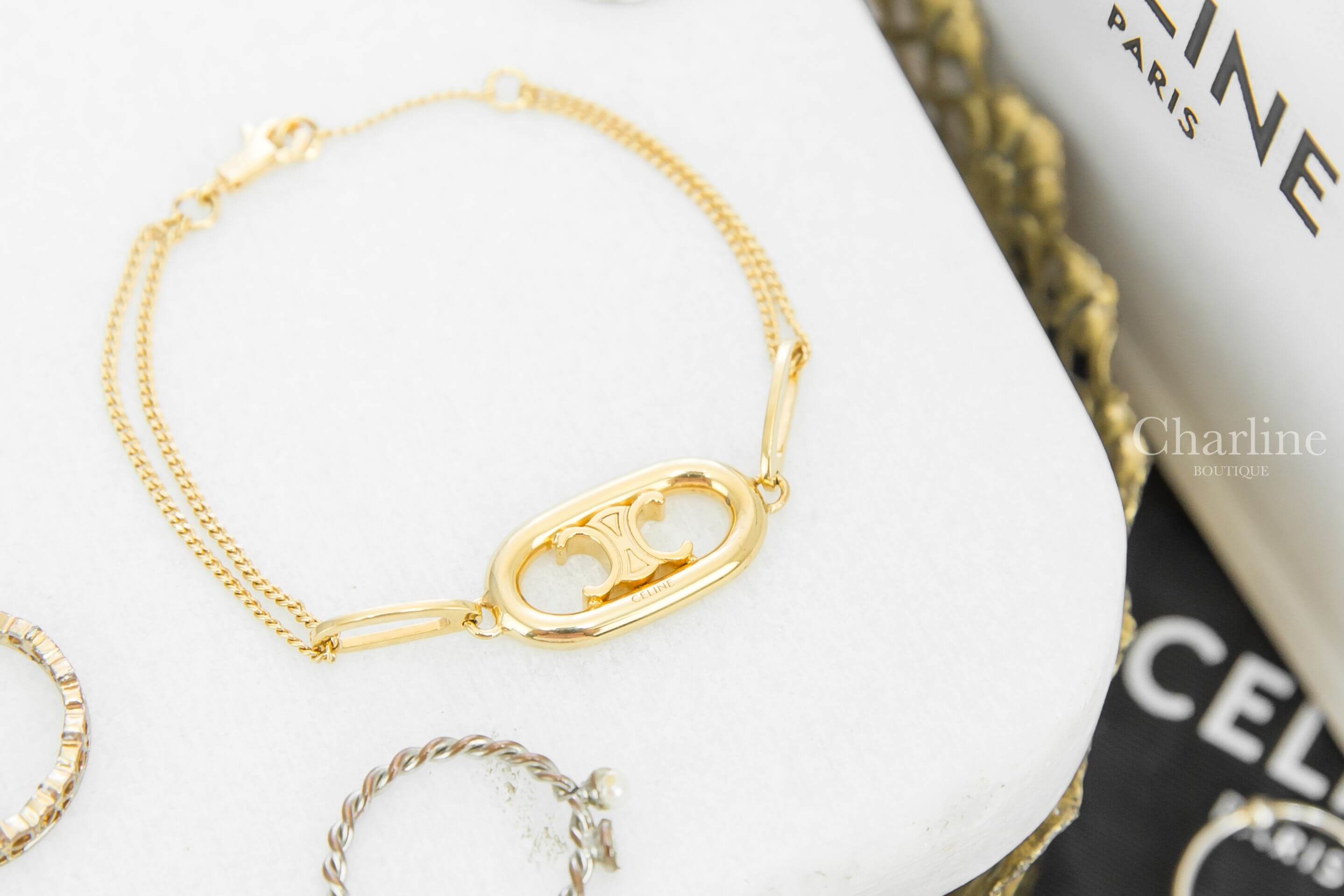 Celine Maillon Triomphe Bracelet In Brass With Gold Finish 金色凱旋門手鍊