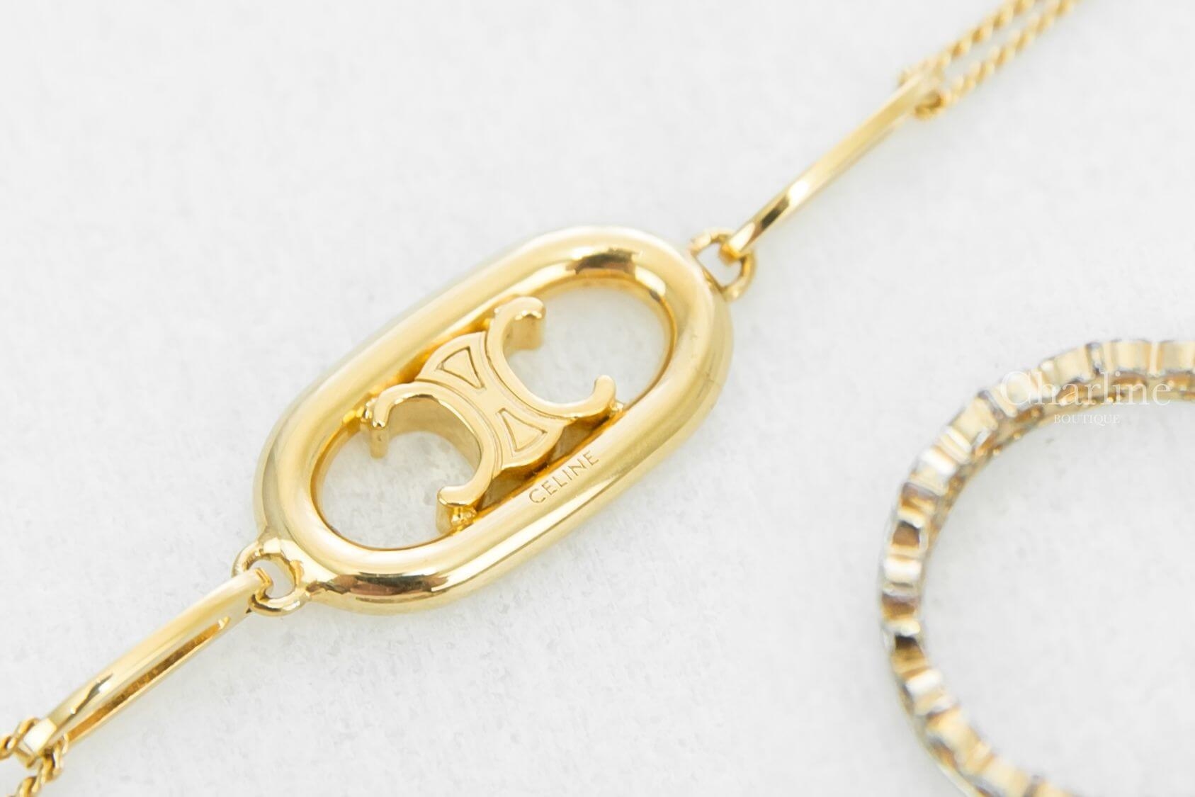Celine Maillon Triomphe Bracelet In Brass With Gold Finish 金色凱旋門手鍊