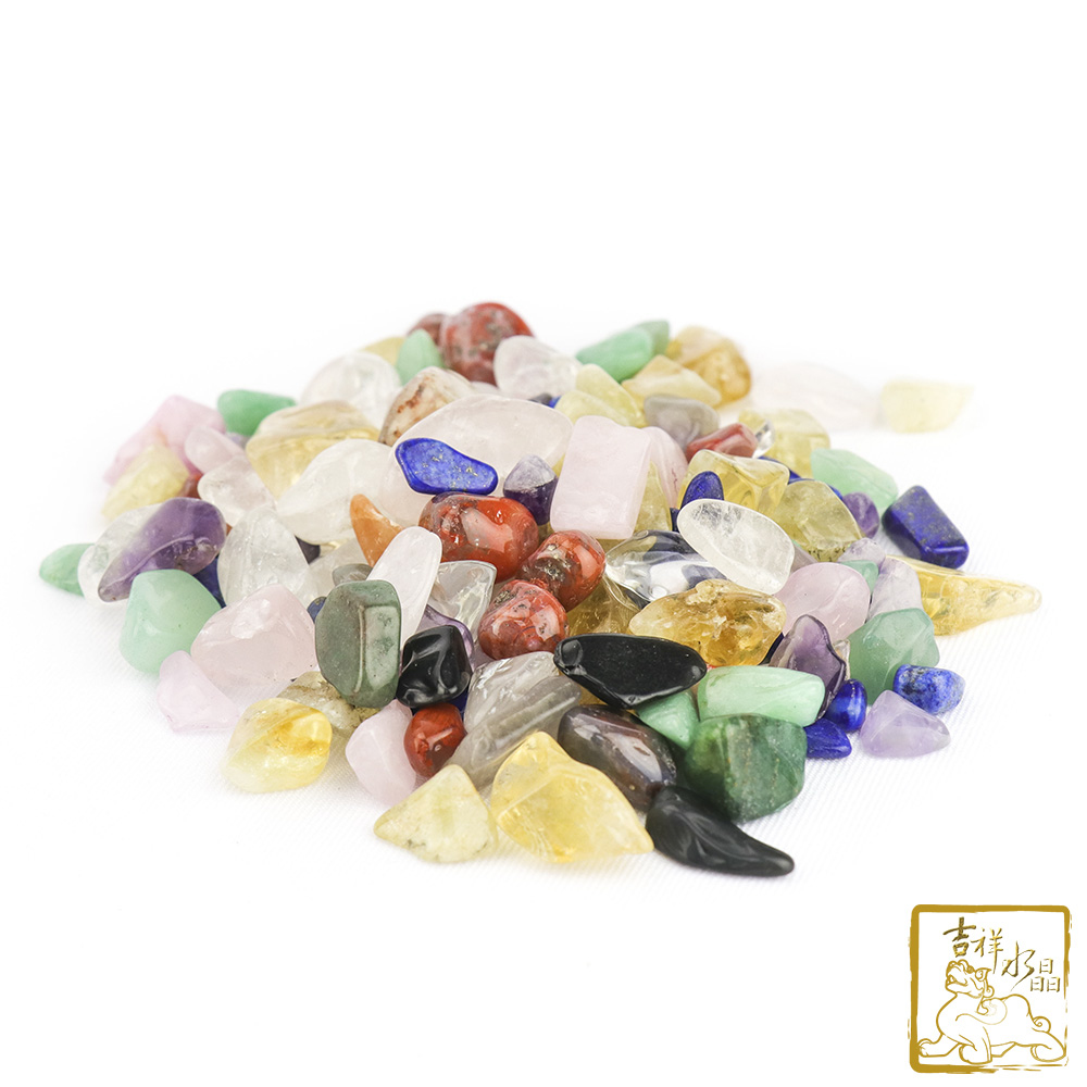 天然五行水晶碎石 聚財聚福