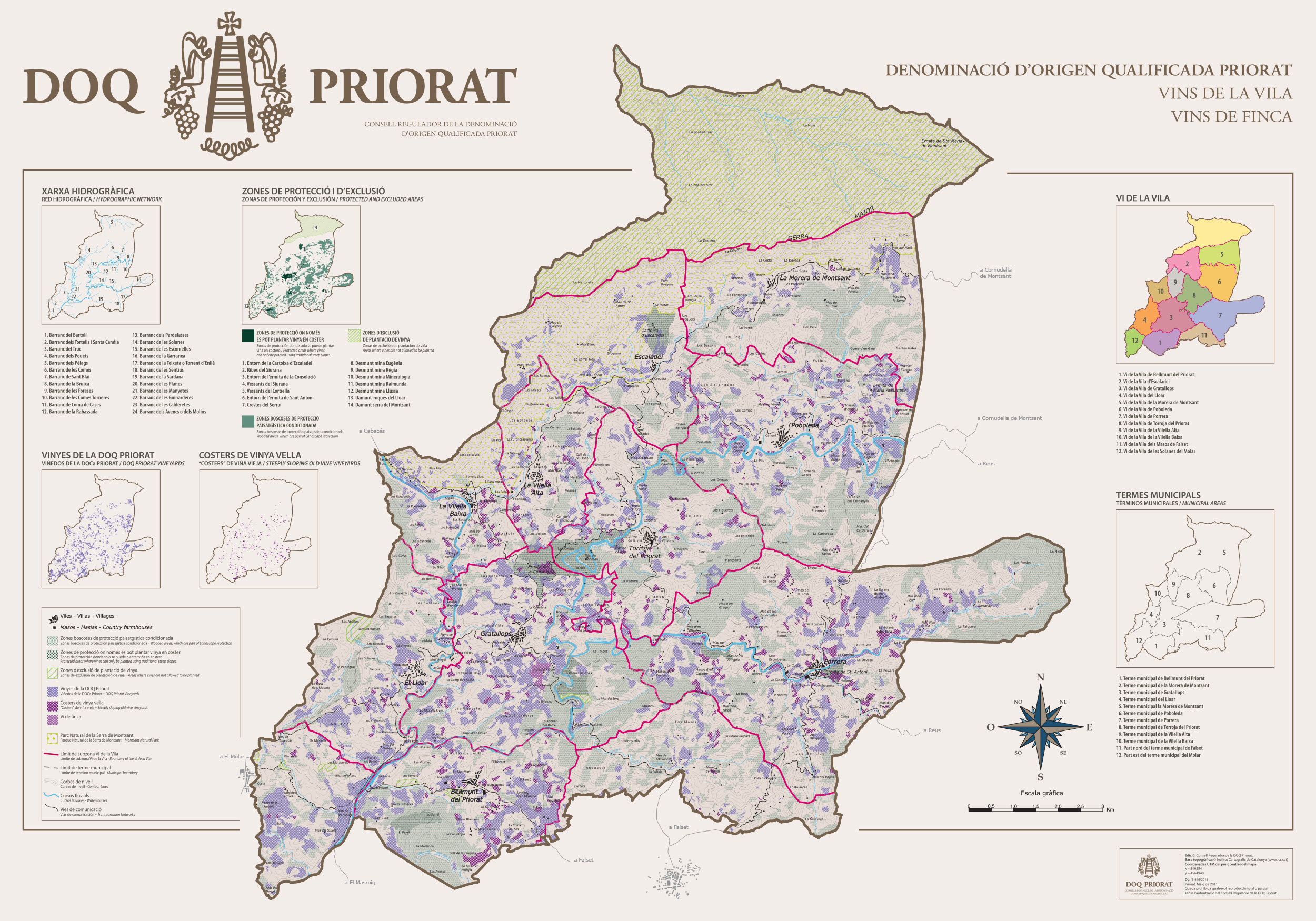 Priorat map