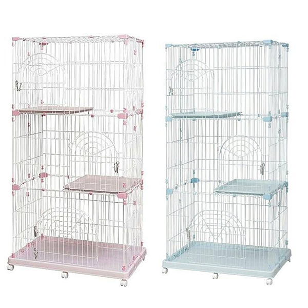 【IRIS】三層貓籠 PEC-903(超大活動空間,附輪子方便移動)