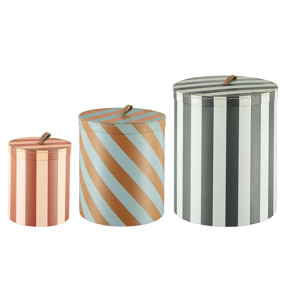 OYOY 簡約條紋收納桶 / 3入組