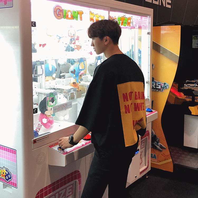 純棉撞色字母短袖上衣 / 白XL / 不提供退換貨