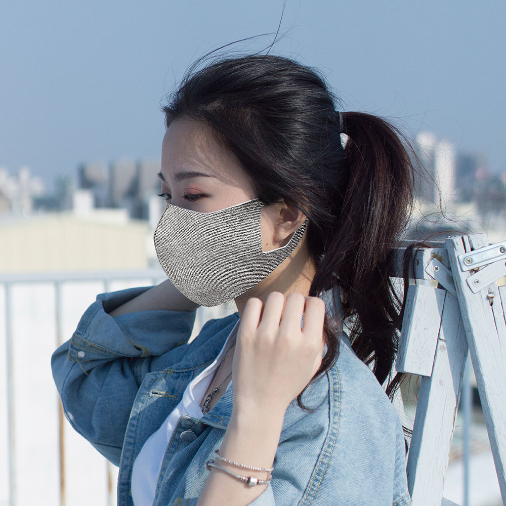 ｜牛仔丹寧黑｜舒適美-3D立體透氣抗菌口罩