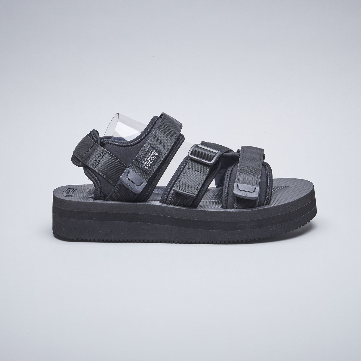 [出清商品售出無退換] SUICOKE KISEE-VPO OG-044VPO 黑色 厚底 魔鬼氈 涼鞋 耐磨 黃金大底 VIBRAM【SK22044VPOBK】