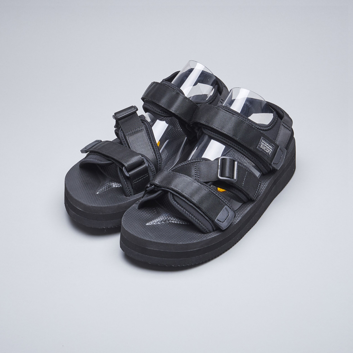 [出清商品售出無退換] SUICOKE KISEE-VPO OG-044VPO 黑色 厚底 魔鬼氈 涼鞋 耐磨 黃金大底 VIBRAM【SK22044VPOBK】