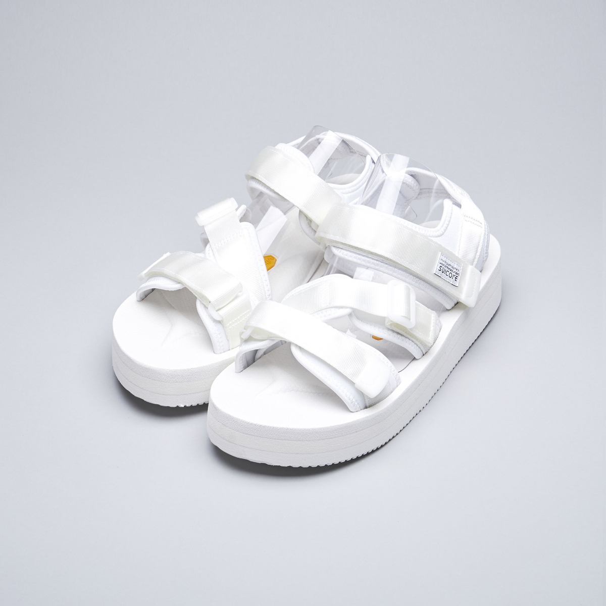 [出清商品售出無退換]  SUICOKE KISEE-VPO OG-044VPO 白色 厚底 魔鬼氈 涼鞋 耐磨 黃金大底 VIBRAM【SK22044VPOWH】