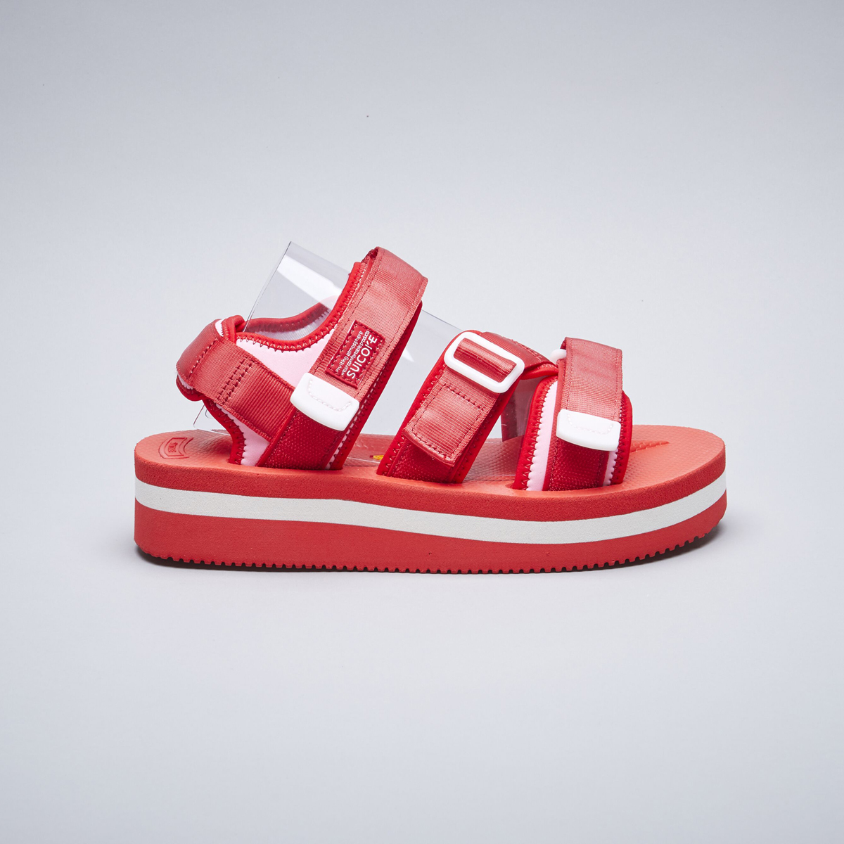 [出清商品售出無退換] SUICOKE KISEE-VPO OG-044VPO 紅粉色 厚底 魔鬼氈 涼鞋 耐磨 黃金大底 VIBRAM【SK20044VPORP】