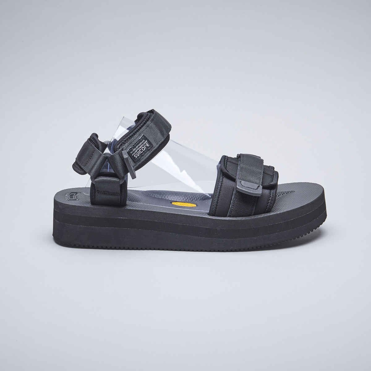 [出清商品售出無退換] SUICOKE CEL-VPO OG-064VPO 黑色 兩線 厚底 涼鞋 魔鬼氈 黃金大底 VIBRAM【SK22064VPOBK】