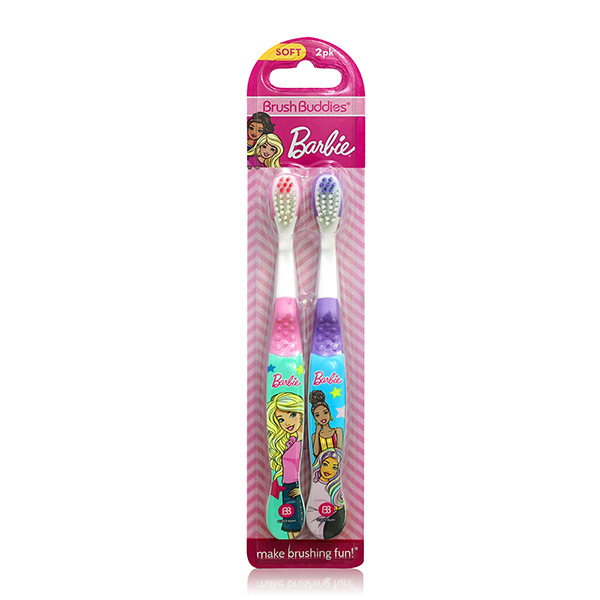 【美國熱銷卡通】Barbie 2入兒童牙刷