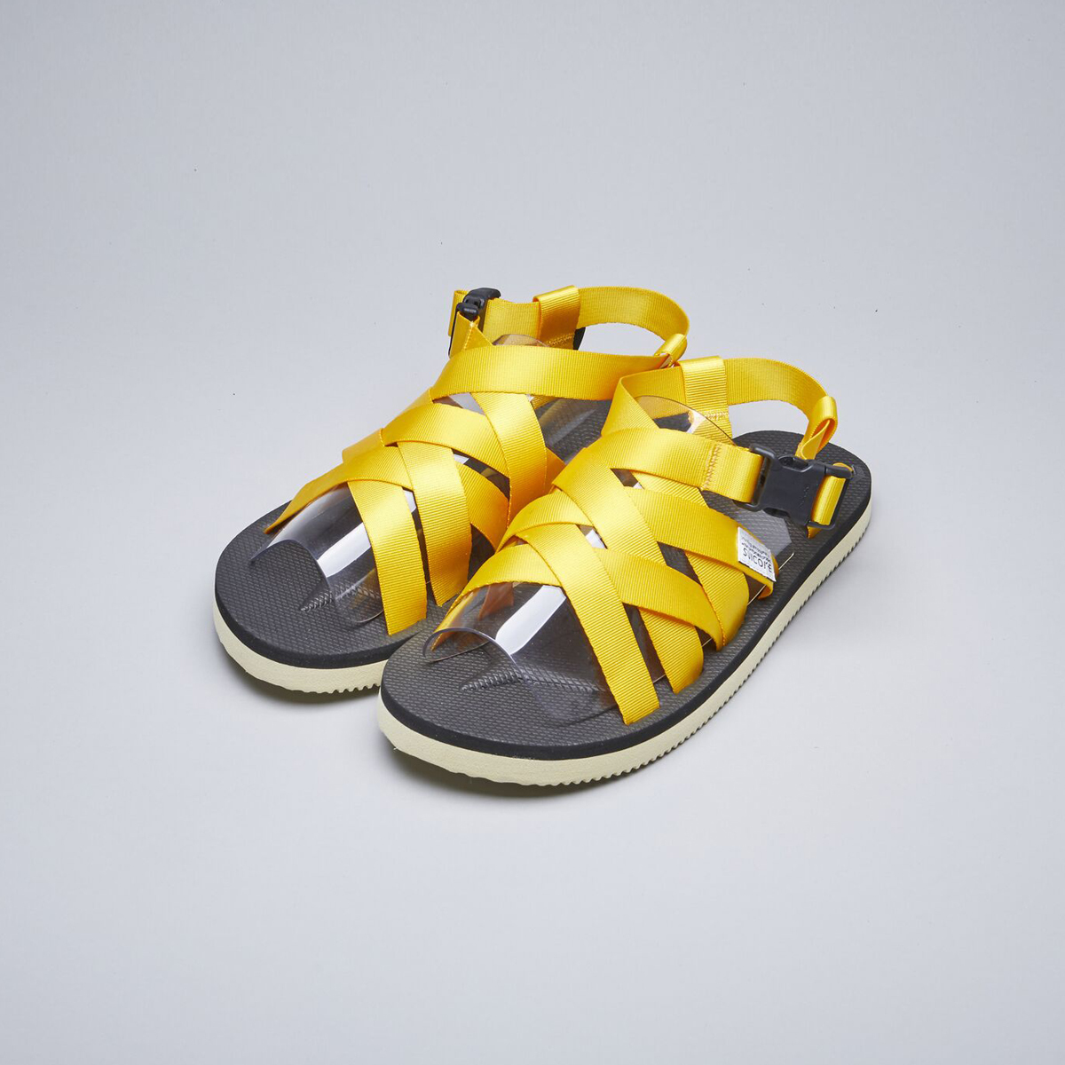 [出清商品售出無退換] SUICOKE SAMA OG-083 黃色 奶油底 可調節 緞帶 涼鞋 塑膠扣 黃金大底【SK20083YL】