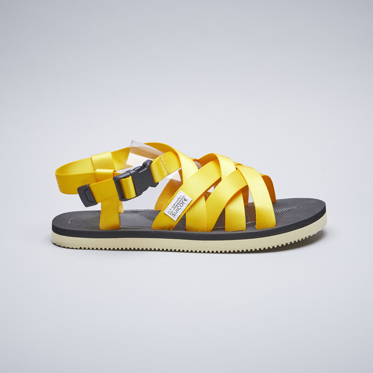 [出清商品售出無退換] SUICOKE SAMA OG-083 黃色 奶油底 可調節 緞帶 涼鞋 塑膠扣 黃金大底【SK20083YL】