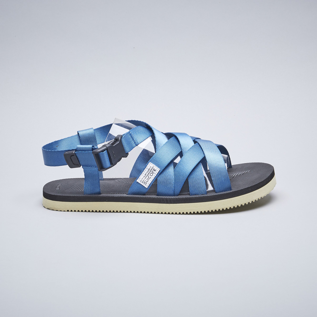 [出清商品售出無退換] SUICOKE SAMA OG-083 藍色 奶油底 可調節 緞帶 涼鞋 塑膠扣 黃金大底【SK20083BL】