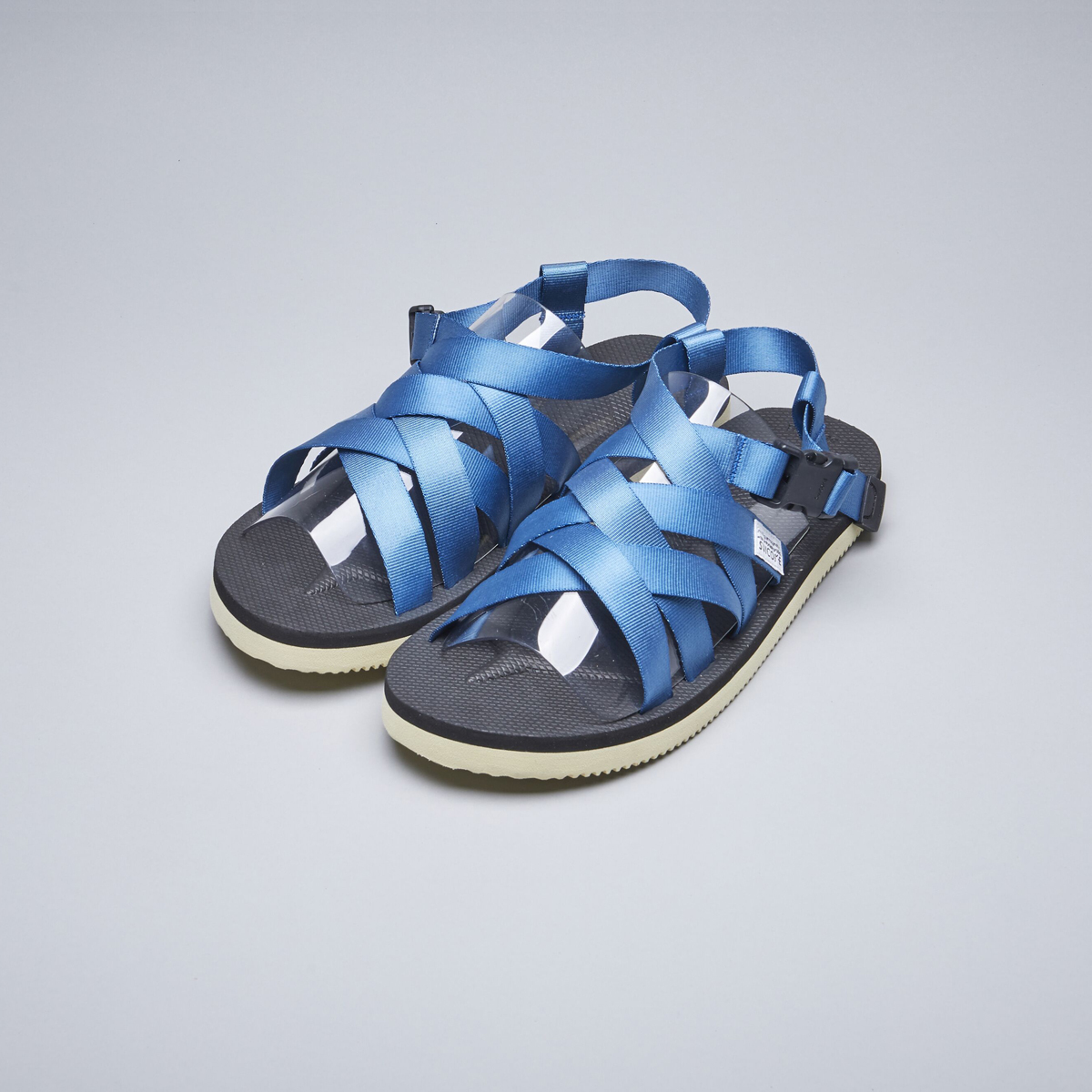 [出清商品售出無退換] SUICOKE SAMA OG-083 藍色 奶油底 可調節 緞帶 涼鞋 塑膠扣 黃金大底【SK20083BL】