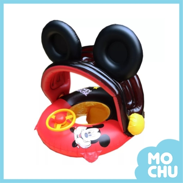 黑紅米奇兒童泳圈(遮陽棚款)