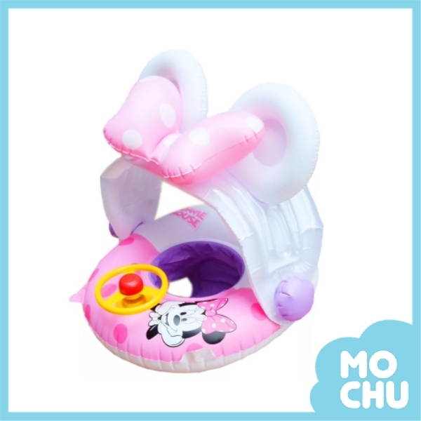 白粉米妮兒童泳圈(遮陽棚款)