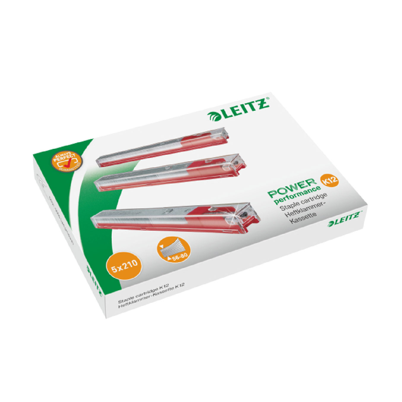 LEITZ頂級辦公商務精品 釘書機專用訂書針K12 (5卡/盒) LZ5594