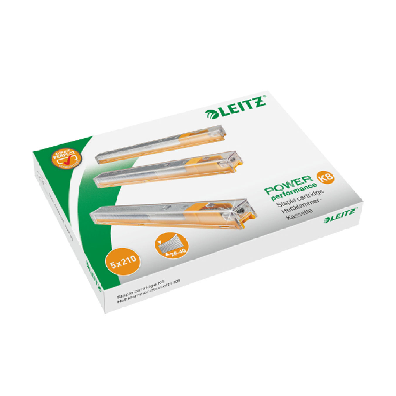 LEITZ頂級辦公商務精品 釘書機專用訂書針K8 (5卡/盒) LZ5592