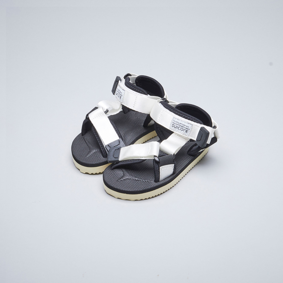[出清商品售出無退換] 童鞋 SUICOKE DEPA-2KIDS OG-022-2KID 白色 涼鞋 魔鬼氈【SK200222KDWH】