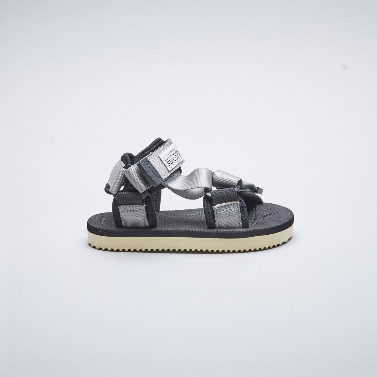 [出清商品售出無退換] 童鞋 SUICOKE DEPA-2KIDS OG-022-2KID 灰色 涼鞋 魔鬼氈【SK200222KDGY】