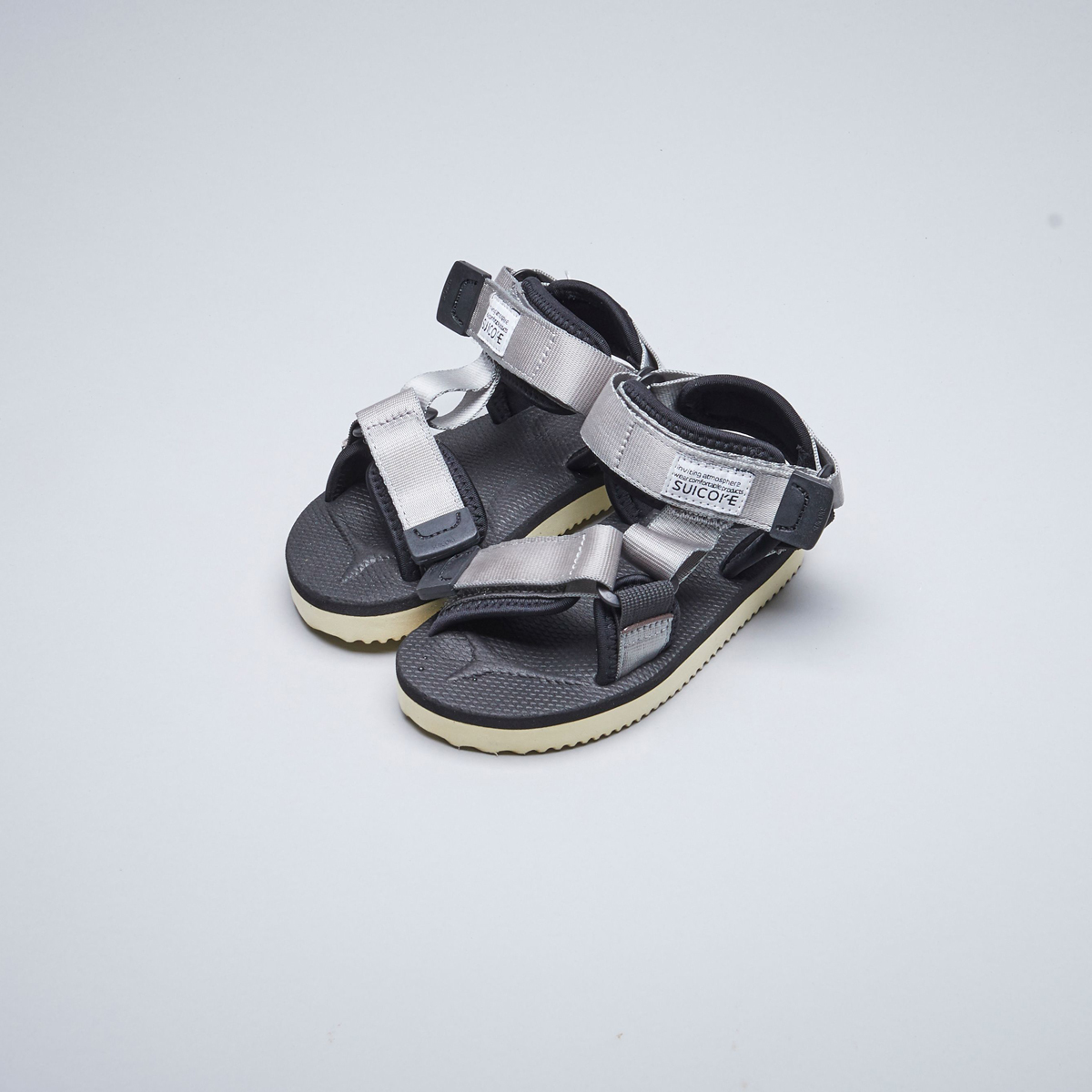 [出清商品售出無退換] 童鞋 SUICOKE DEPA-2KIDS OG-022-2KID 灰色 涼鞋 魔鬼氈【SK200222KDGY】