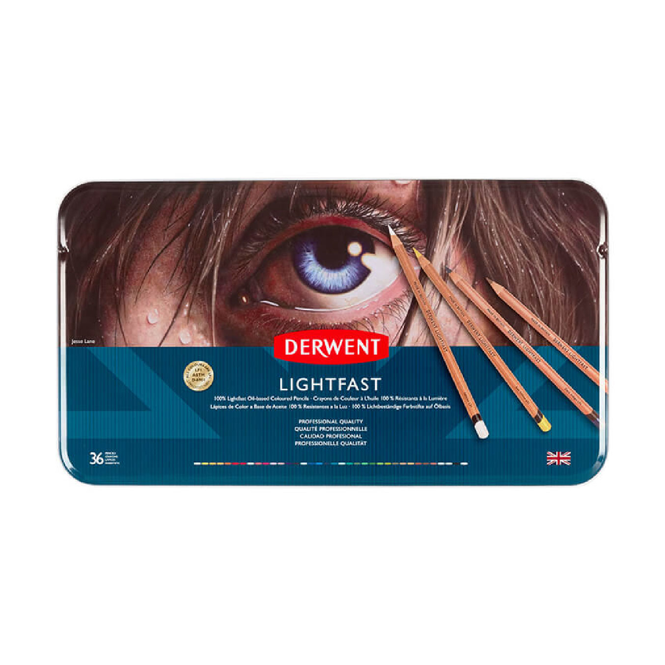 【DERWENT 德爾文】 LIGHTFAST油性色鉛36色-鐵盒裝A  DW2302721