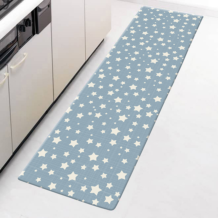 皮革防水防滑廚房踏墊(三種尺寸)_星星