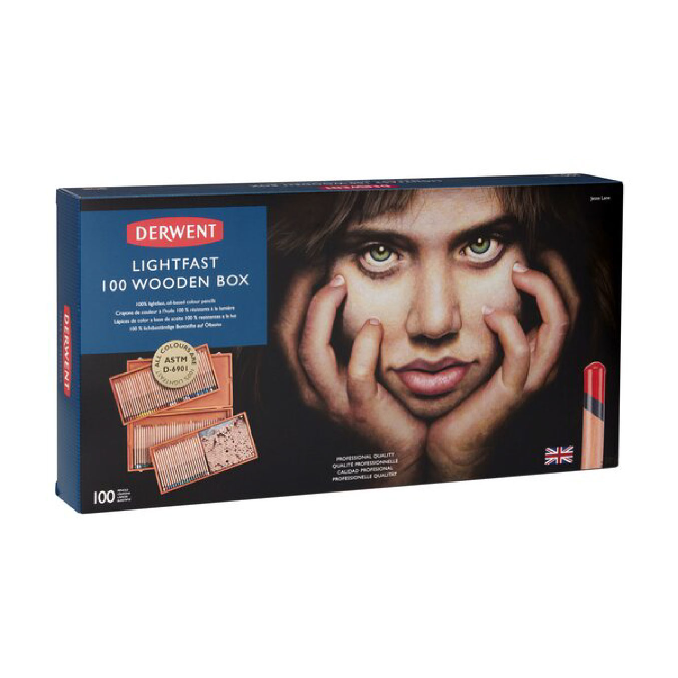 【DERWENT 德爾文】 LIGHTFAST油性色鉛100色-木盒裝 DW2305693
