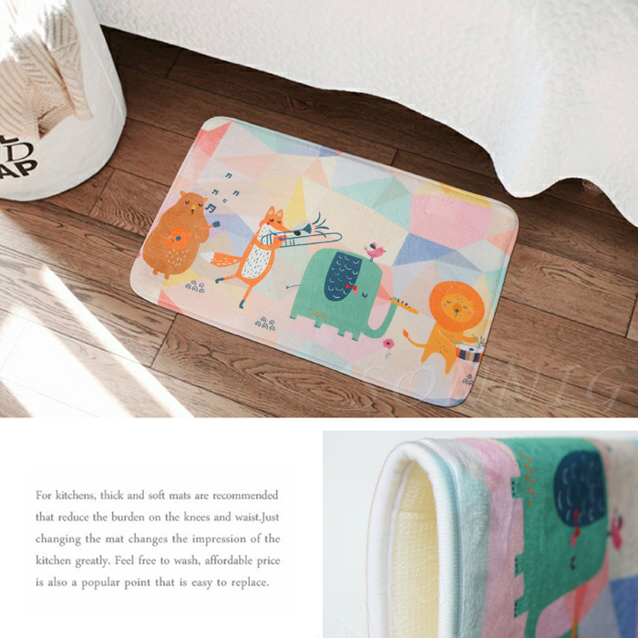 東京風吸水超回彈踏墊(40x60cm)_動物樂團