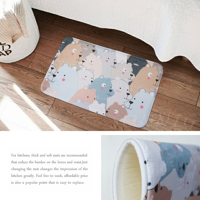 東京風吸水超回彈踏墊(40x60cm)_熊樂園