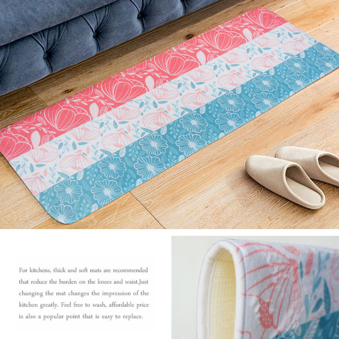 東京風吸水超回彈長踏墊(40x120cm)_花舞