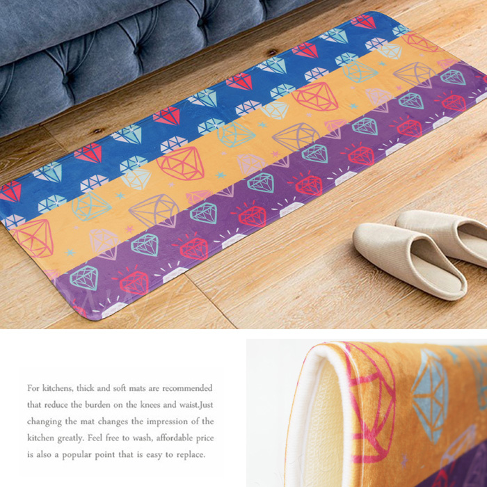 東京風吸水超回彈長踏墊(40x120cm)_鑽石星星