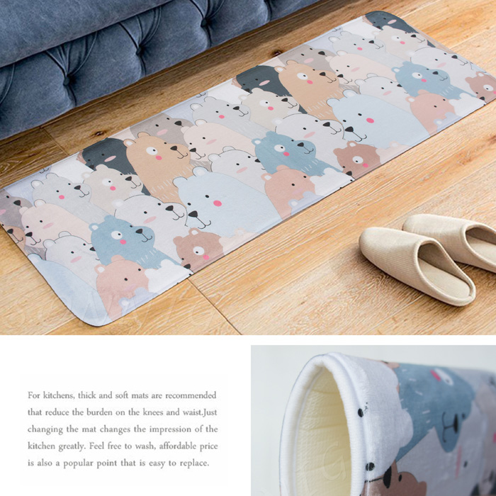 東京風吸水超回彈長踏墊(40x120cm)_熊樂園