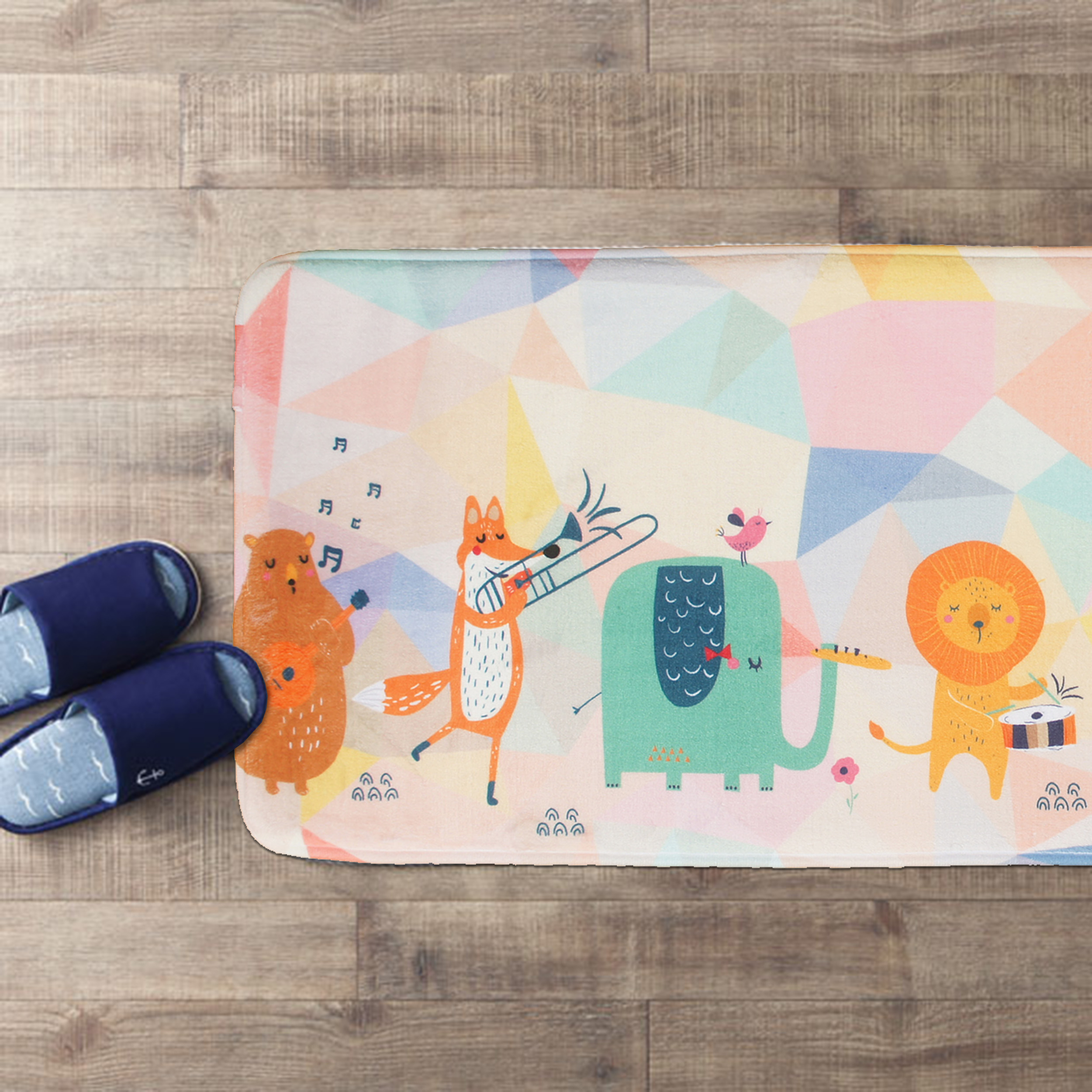 東京風吸水超回彈長踏墊(40x120cm)_動物樂團