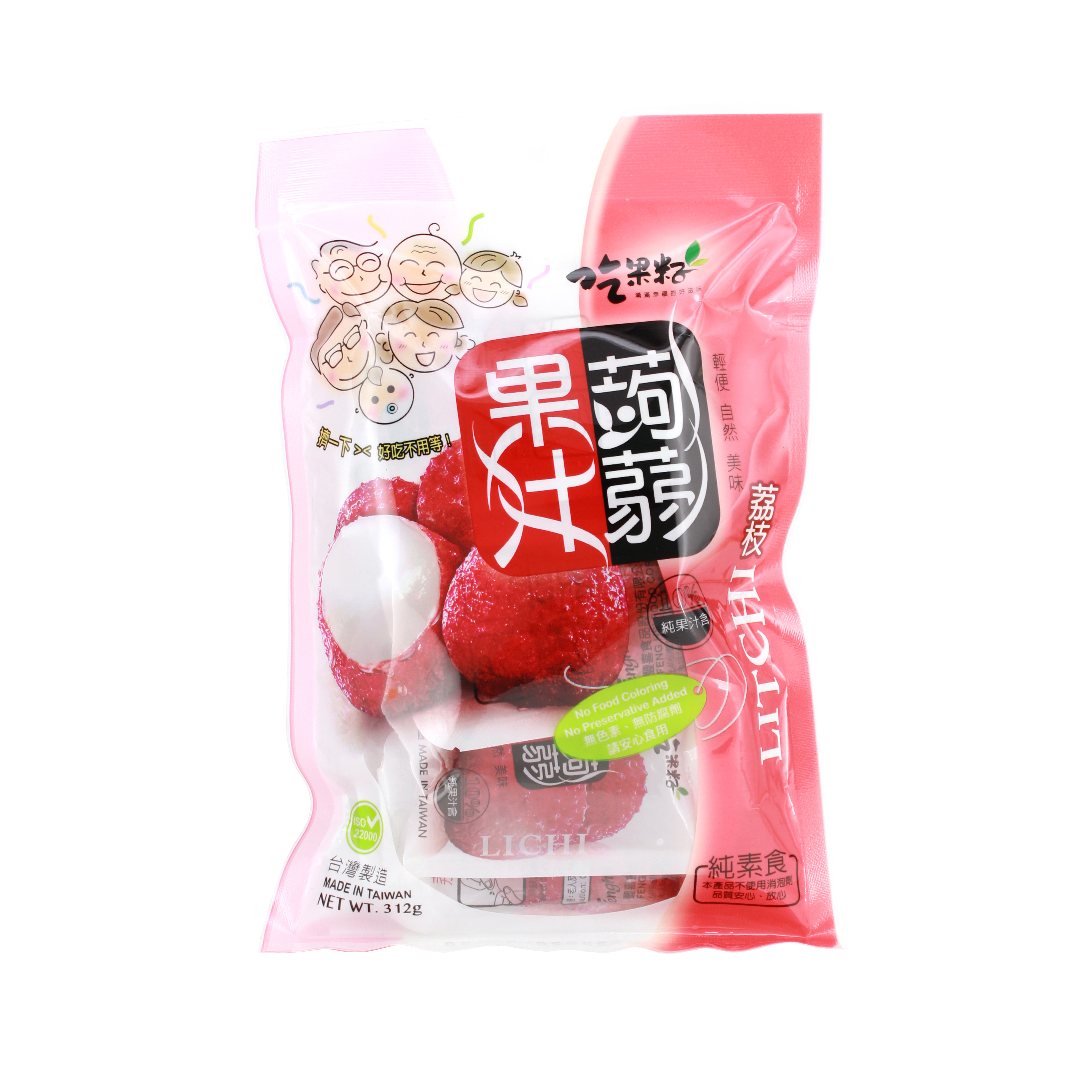 吃果籽 荔枝果汁蒟蒻 312g