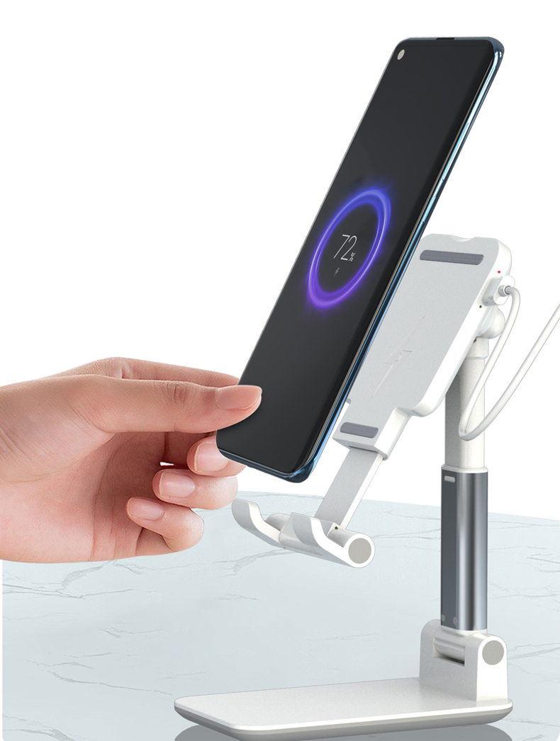 【折疊（無線充電）伸縮升降支架】 一秒摺疊、無限閃充、折疊伸縮支架。手機/平板皆可使用