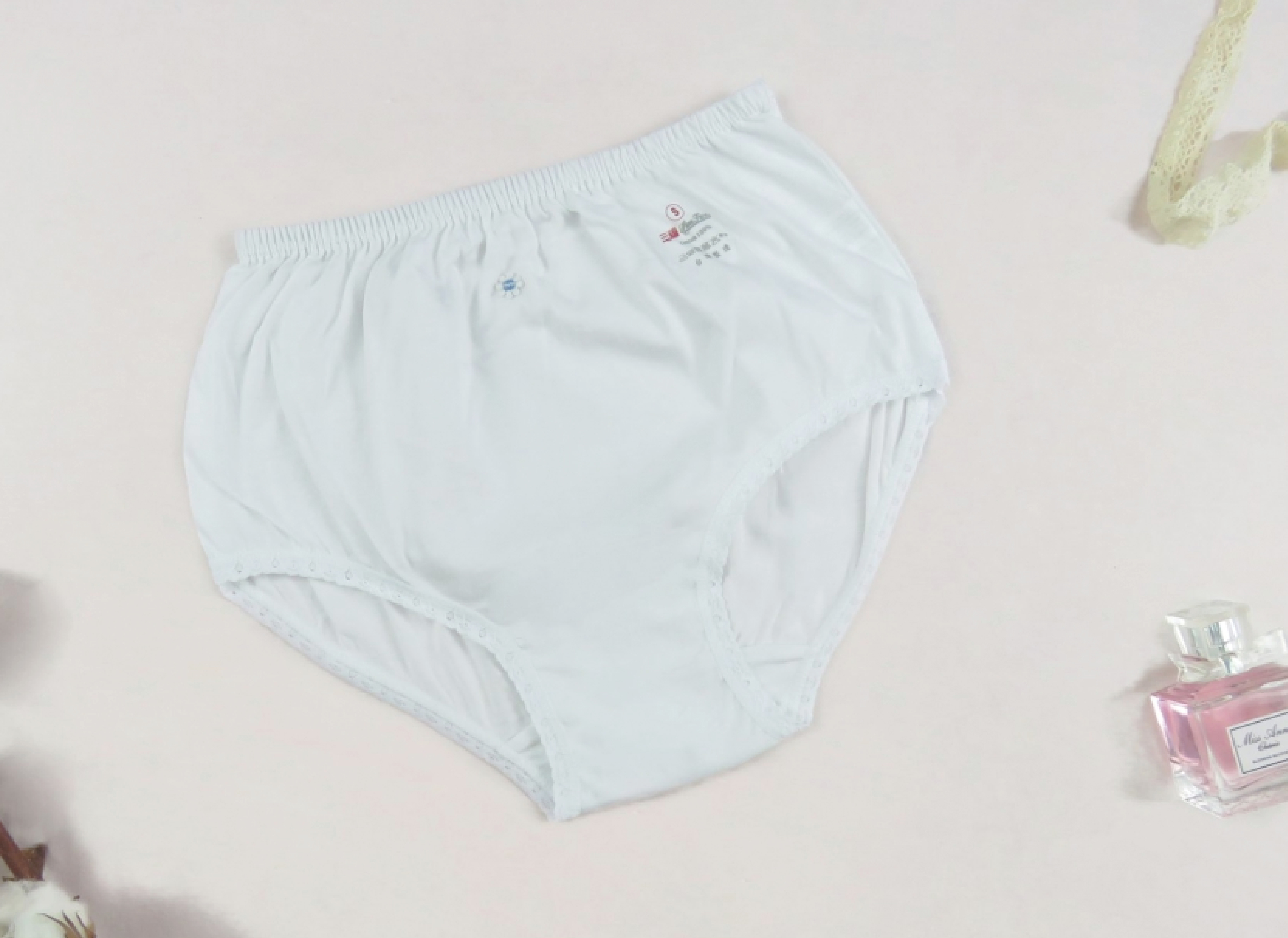 小三福 三福 100%純棉女仕高腰三角內褲(鬆緊帶)