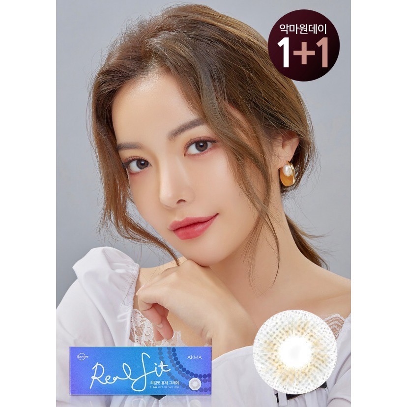 「1+1｣ LENSME Real Fit #Gray 1-day /30p