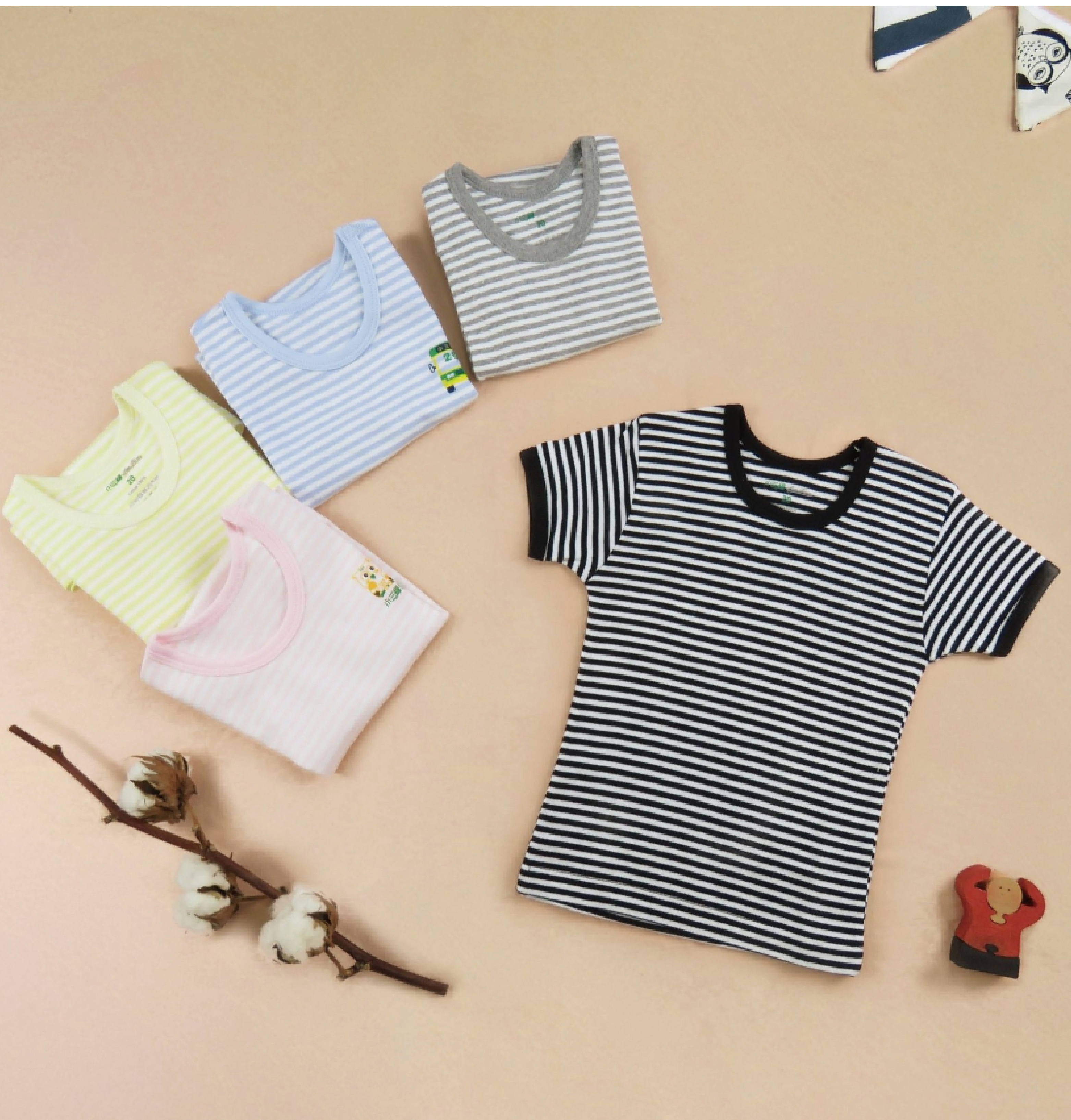 小三福 三福 兒童羅紋包邊短袖T