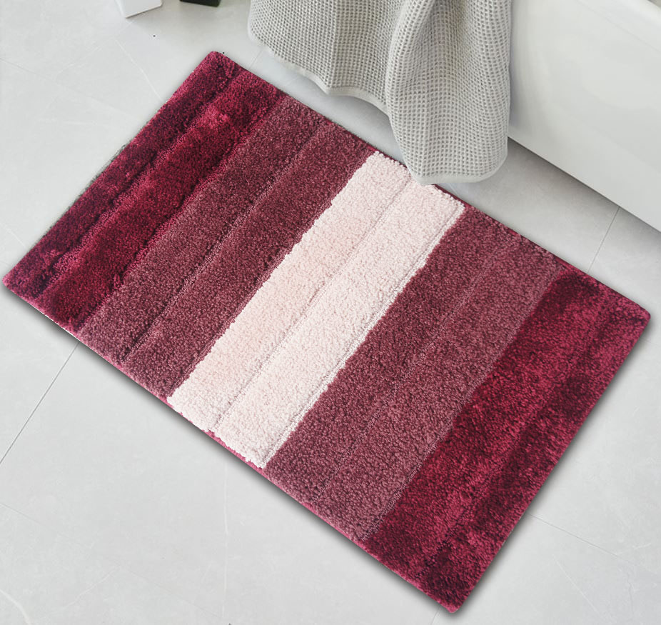 NINO1881雪棉柔漸層色地墊(45x65cm)_櫻桃紅