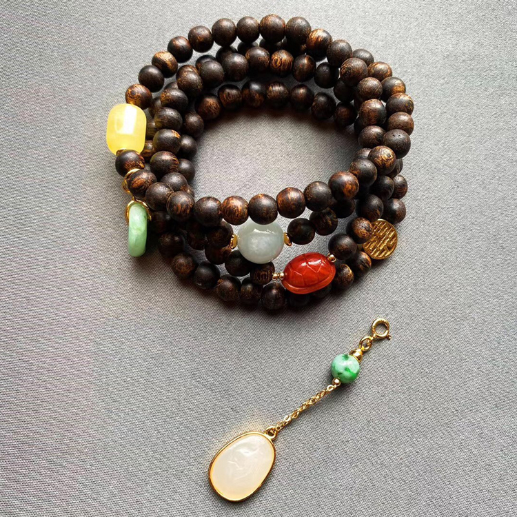 天然印尼星洲系汶萊沉香108顆手珠