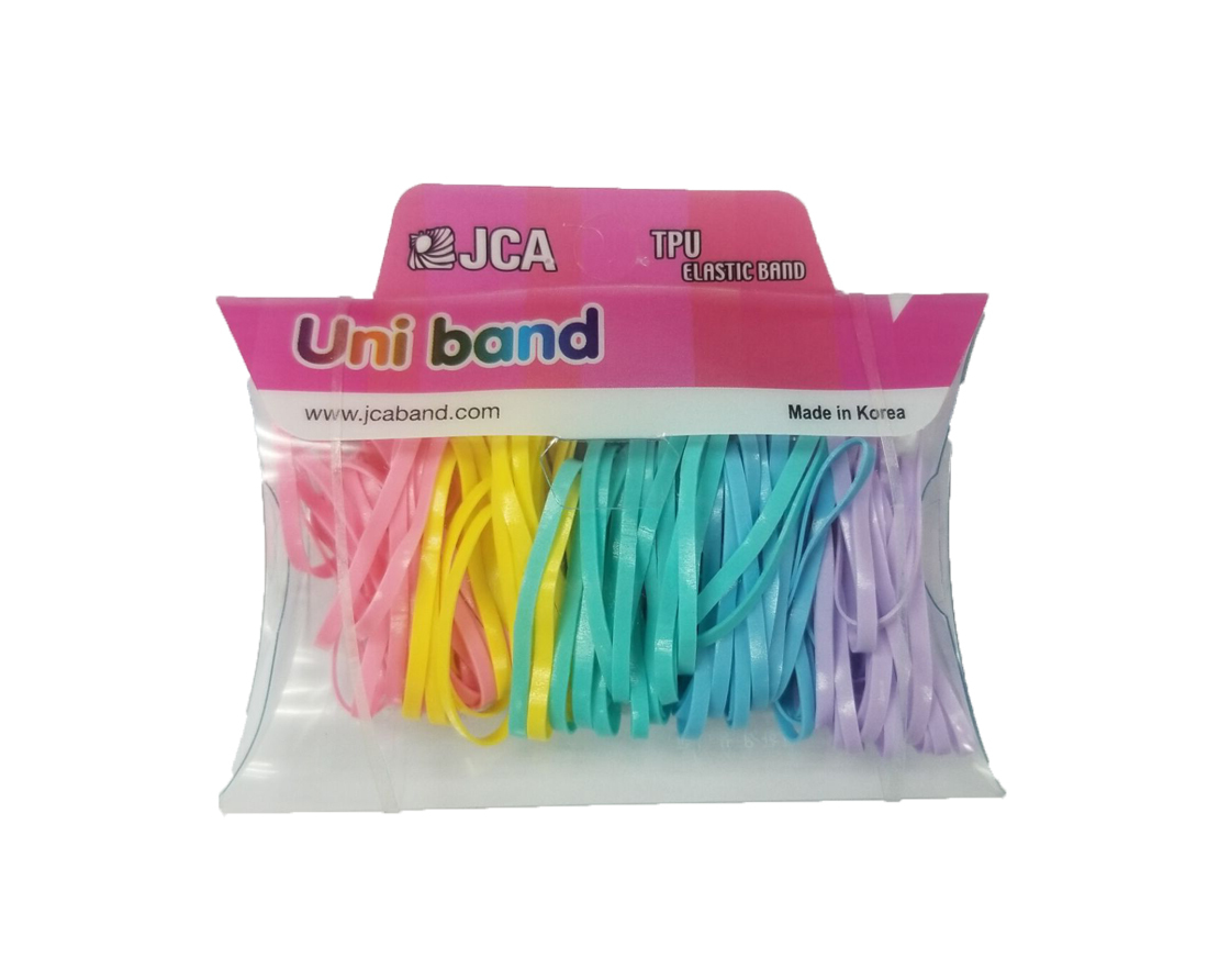 【Uniband】韓國簡約不傷髮高彈力橡皮筋_粉彩色